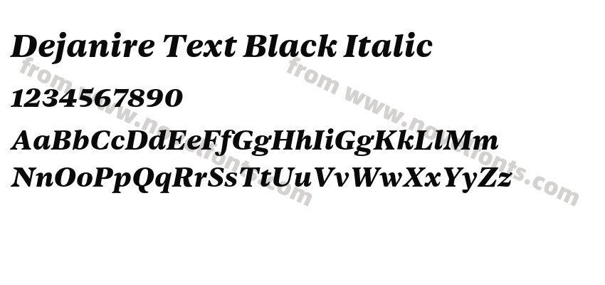 Dejanire Text Black ItalicPreview