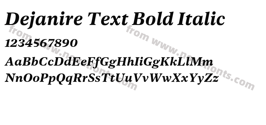 Dejanire Text Bold ItalicPreview