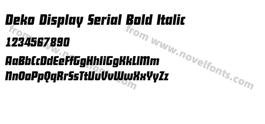 Deko Display Serial Bold ItalicPreview