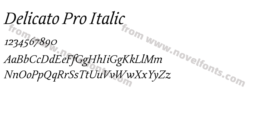 Delicato Pro ItalicPreview