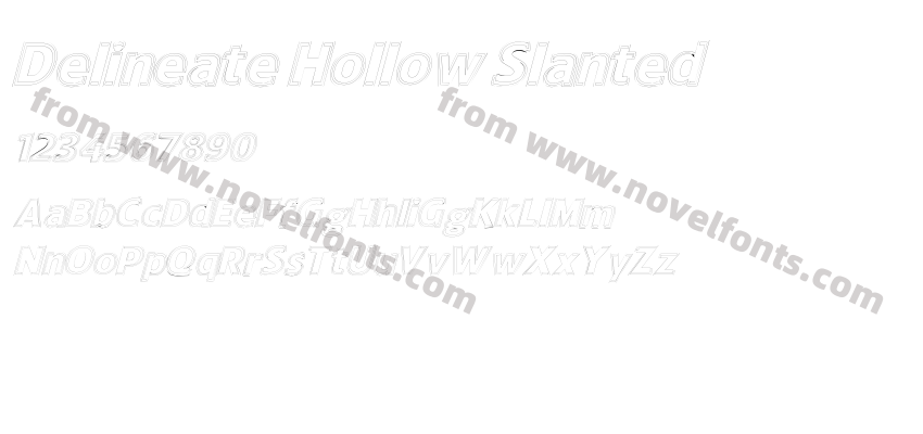 Delineate Hollow SlantedPreview