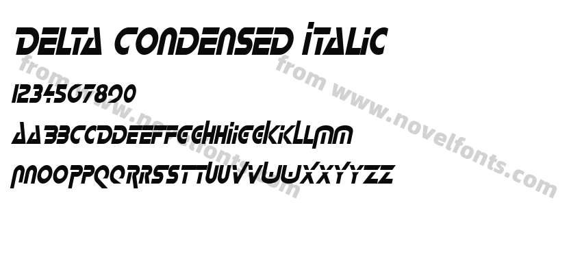 Delta Condensed ItalicPreview