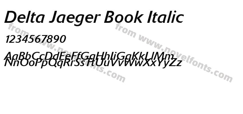 Delta Jaeger Book ItalicPreview