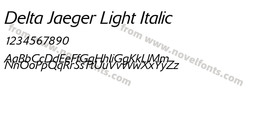 Delta Jaeger Light ItalicPreview