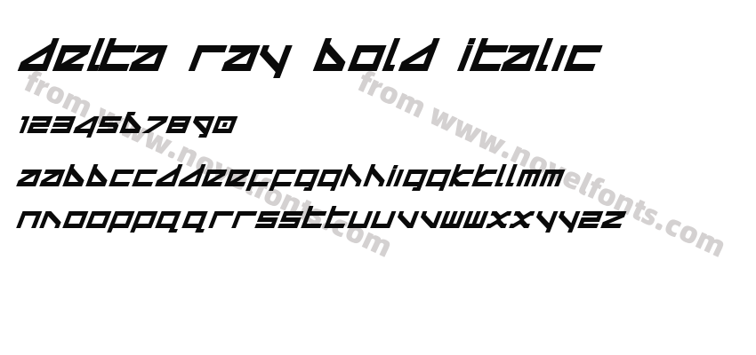 Delta Ray Bold ItalicPreview