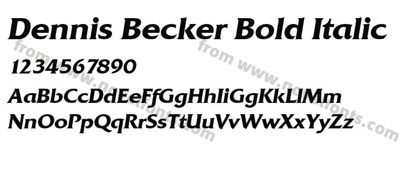 Dennis Becker Bold ItalicPreview