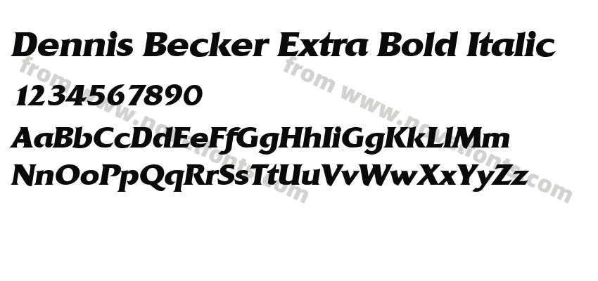 Dennis Becker Extra Bold ItalicPreview