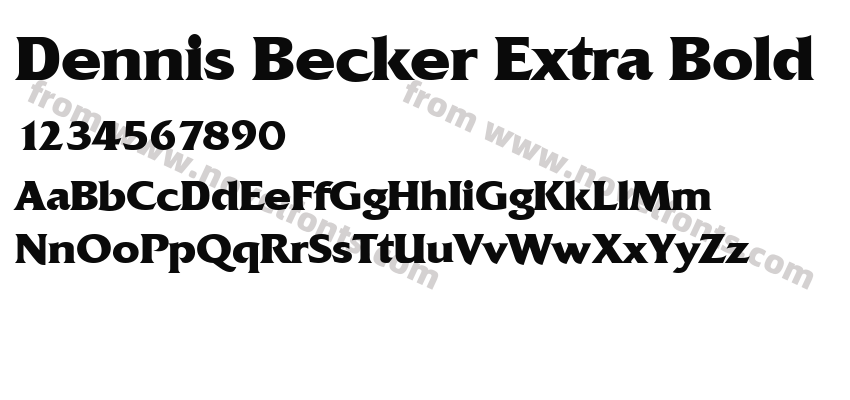 Dennis Becker Extra BoldPreview