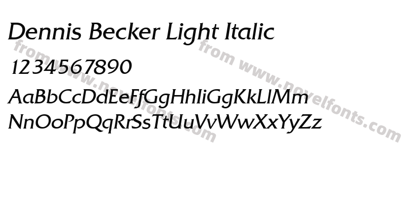 Dennis Becker Light ItalicPreview