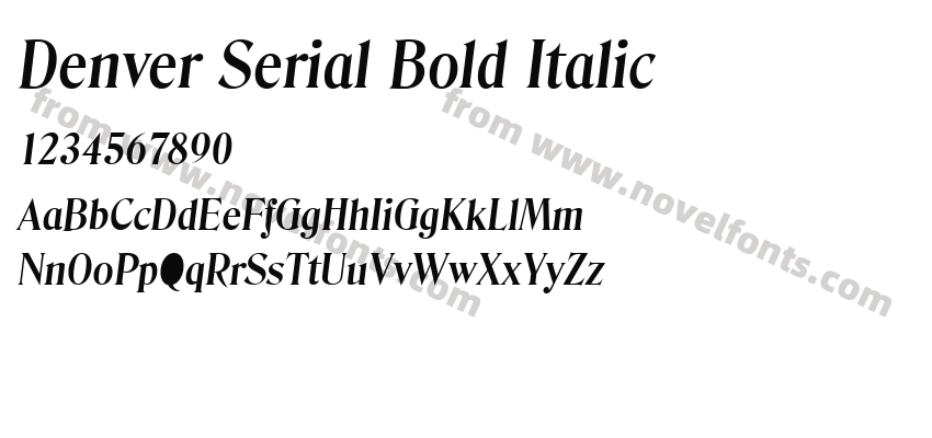 Denver Serial Bold ItalicPreview