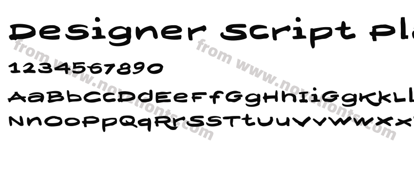 Designer Script Plain PDFPreview