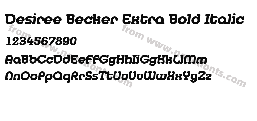 Desiree Becker Extra Bold ItalicPreview