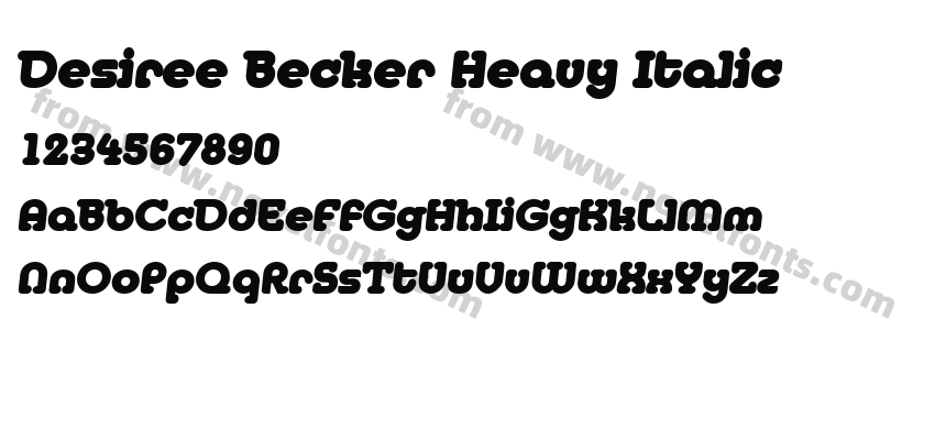 Desiree Becker Heavy ItalicPreview