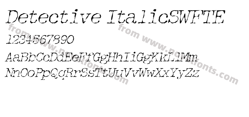 Detective ItalicSWFTEPreview