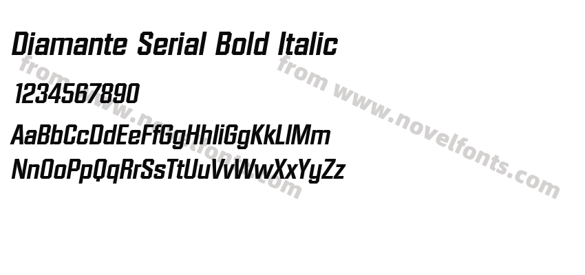 Diamante Serial Bold ItalicPreview