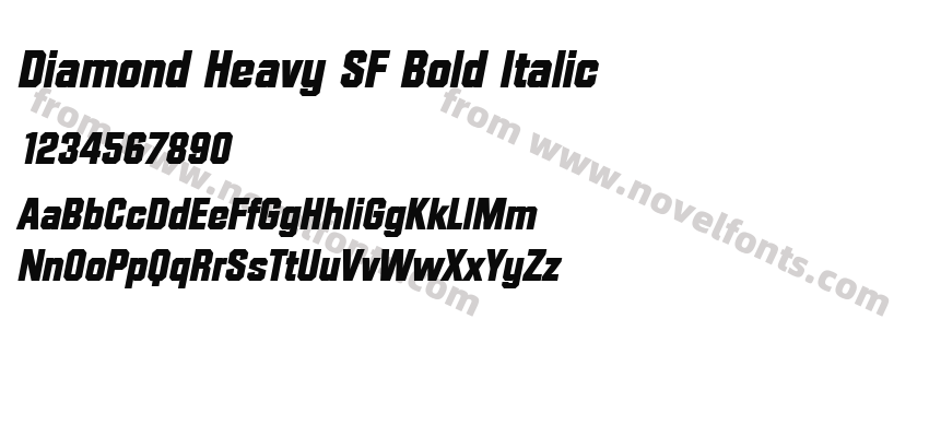 Diamond Heavy SF Bold ItalicPreview