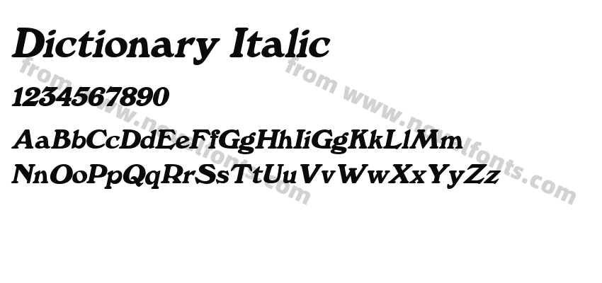 Dictionary ItalicPreview