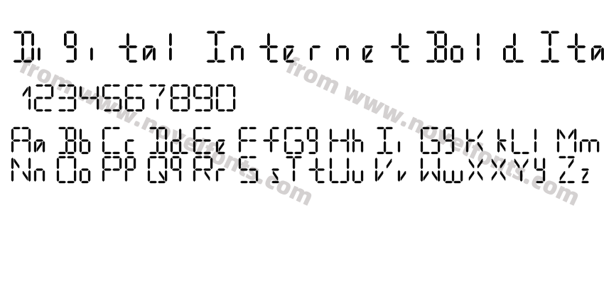 Digital Internet Bold ItalicPreview