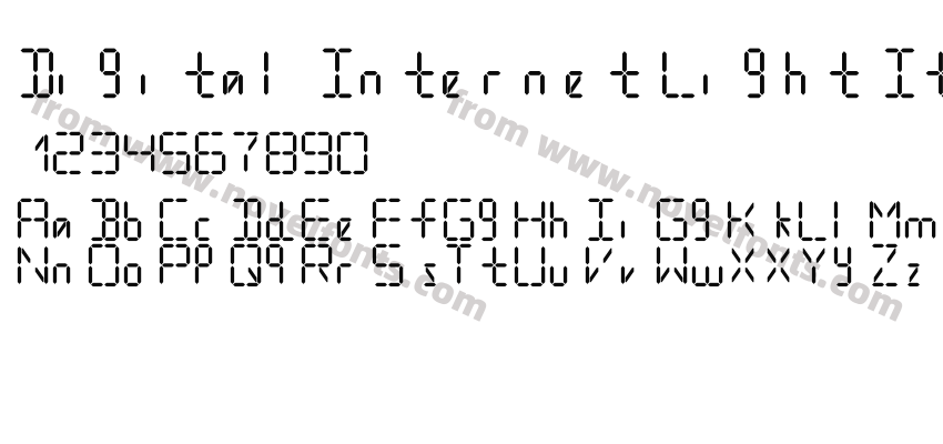 Digital Internet Light ItalicPreview