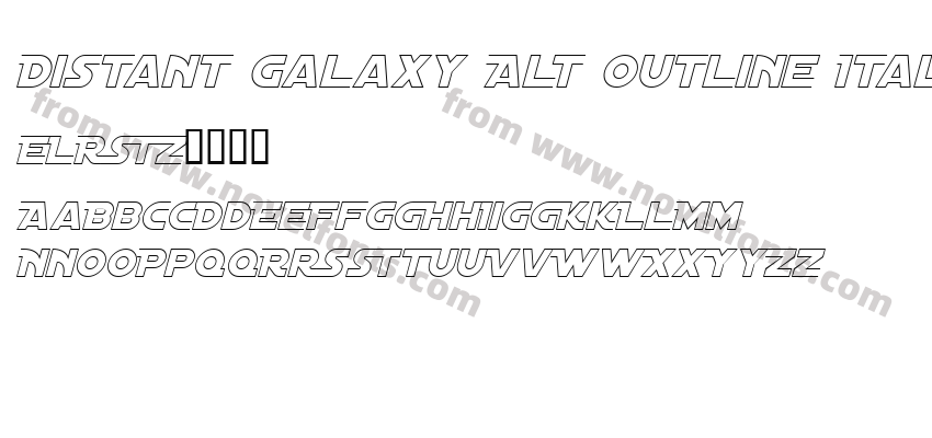 Distant Galaxy Alt Outline ItalicPreview