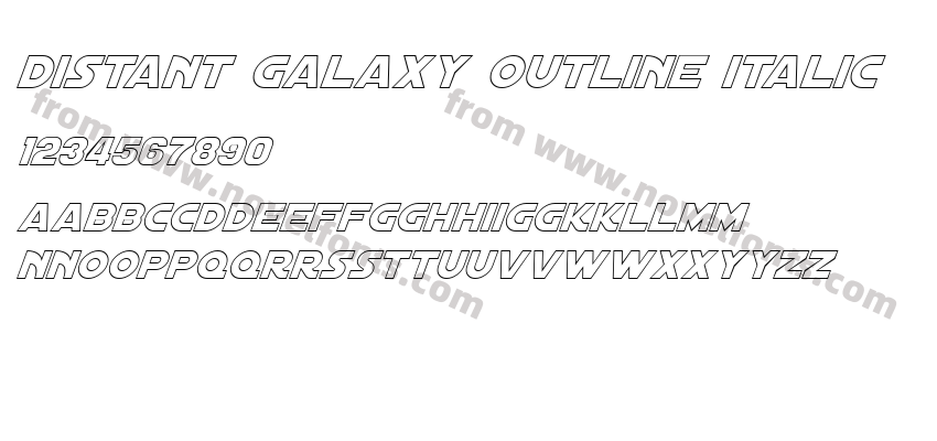 Distant Galaxy Outline ItalicPreview