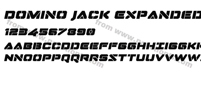 Domino Jack Expanded Italic Expanded ItalicPreview