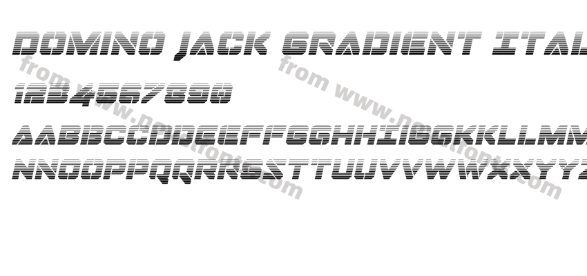 Domino Jack Gradient Italic ItalicPreview