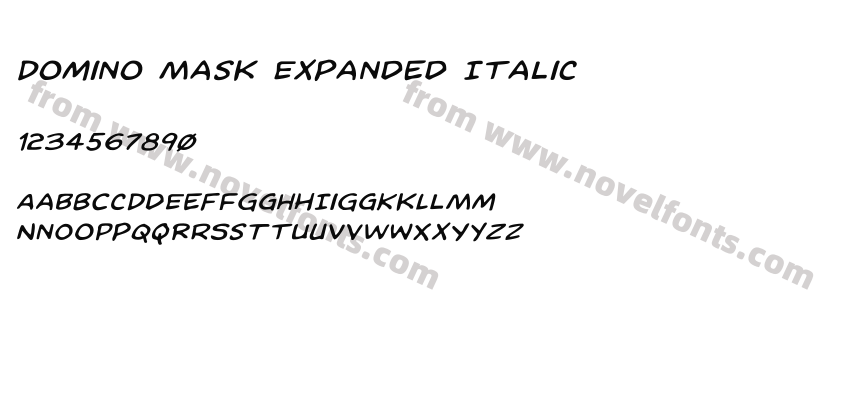 Domino Mask Expanded ItalicPreview