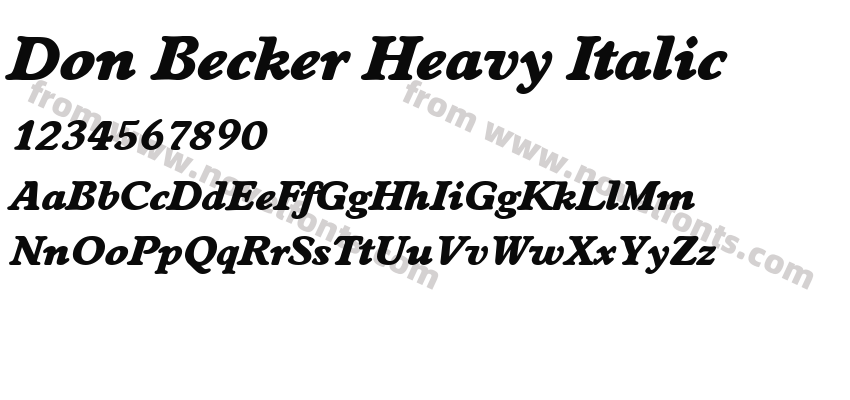 Don Becker Heavy ItalicPreview