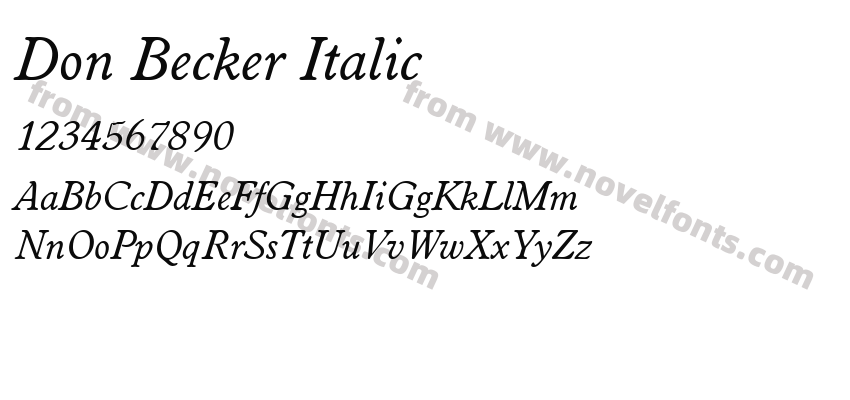 Don Becker ItalicPreview