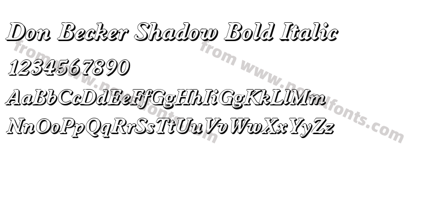 Don Becker Shadow Bold ItalicPreview