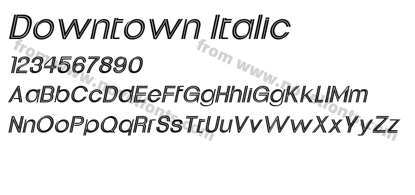 Downtown ItalicPreview