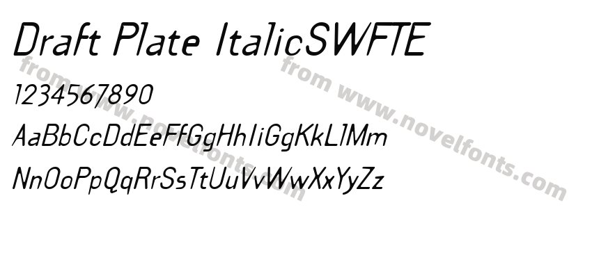 Draft Plate ItalicSWFTEPreview