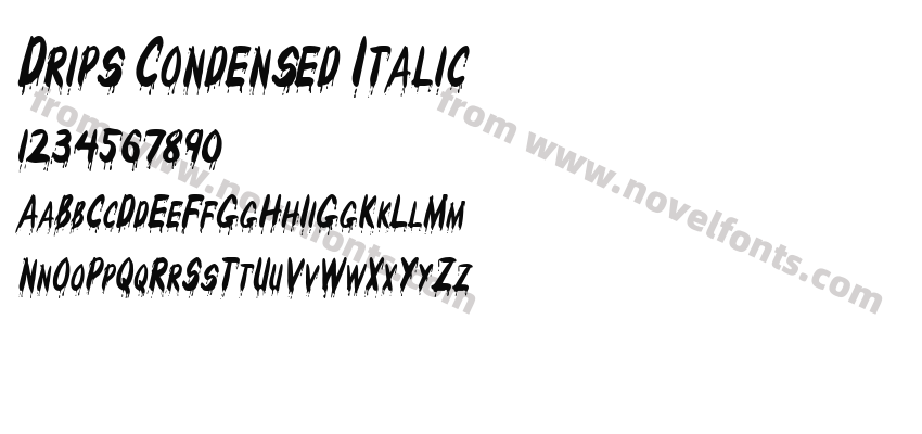 Drips Condensed ItalicPreview