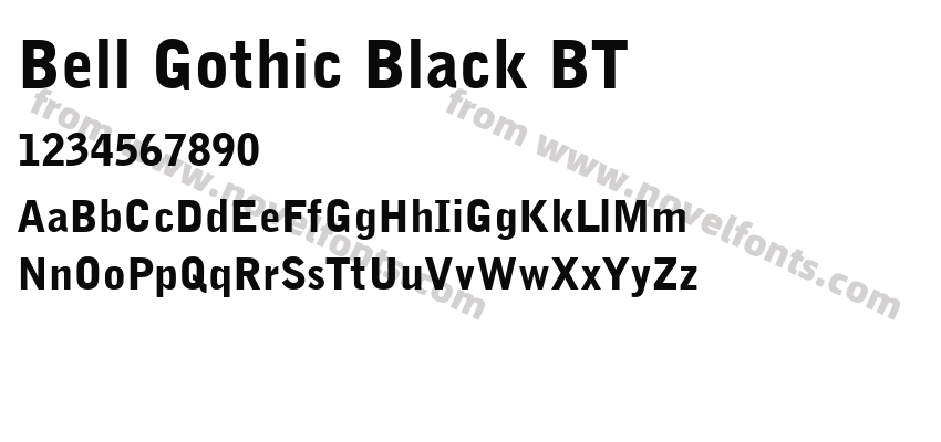 Bell Gothic Black BTPreview