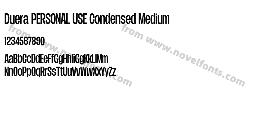 Duera PERSONAL USE Condensed MediumPreview