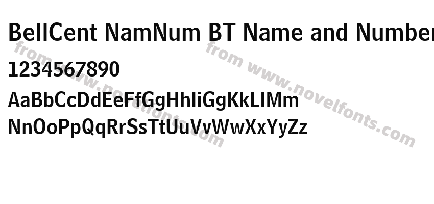 BellCent NamNum BT Name and NumberPreview