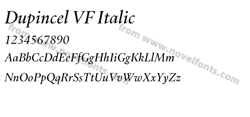 Dupincel VF ItalicPreview