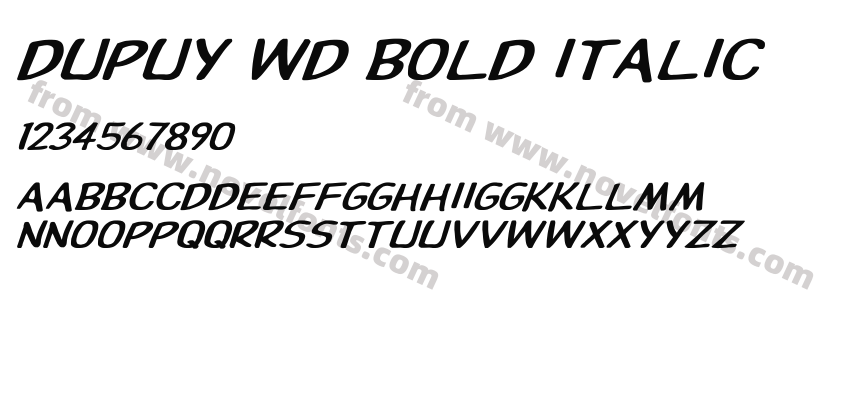 Dupuy Wd Bold ItalicPreview