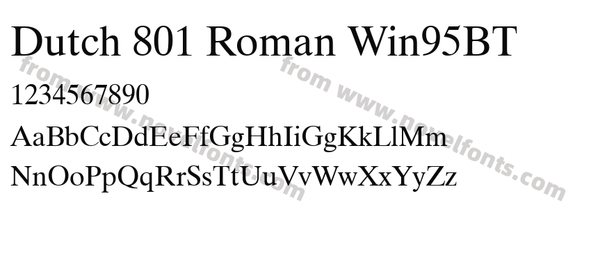 Dutch 801 Roman Win95BTPreview