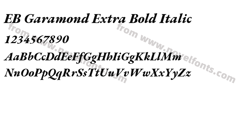 EB Garamond Extra Bold ItalicPreview