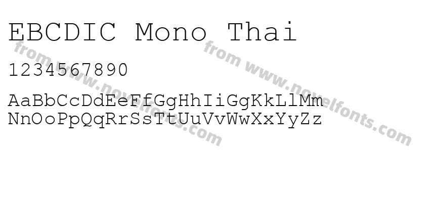 EBCDIC Mono ThaiPreview