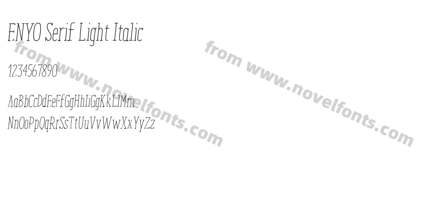 ENYO Serif Light ItalicPreview