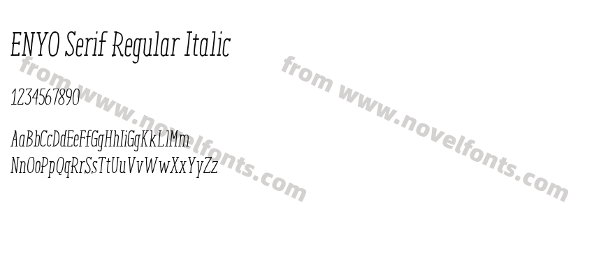 ENYO Serif Regular ItalicPreview