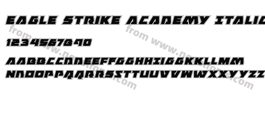 Eagle Strike Academy ItalicPreview