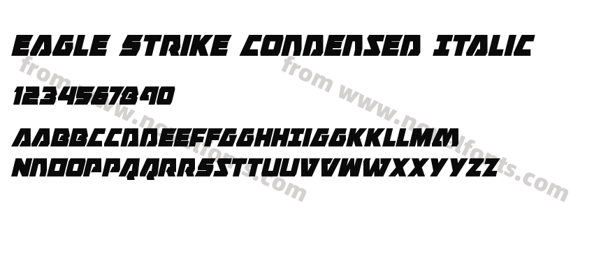 Eagle Strike Condensed ItalicPreview