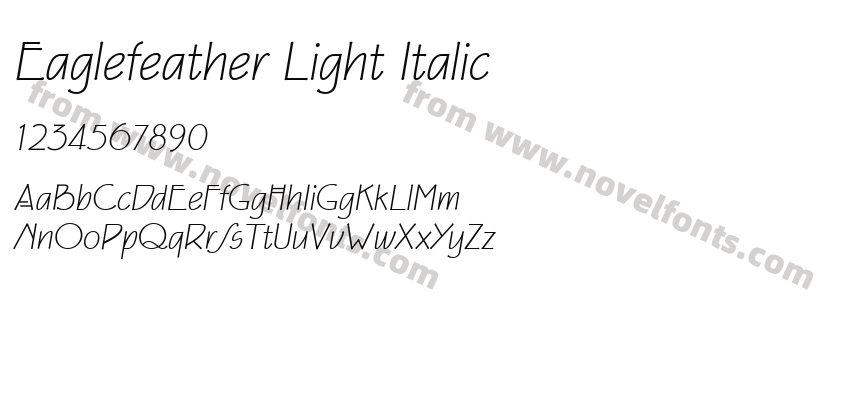 Eaglefeather Light ItalicPreview