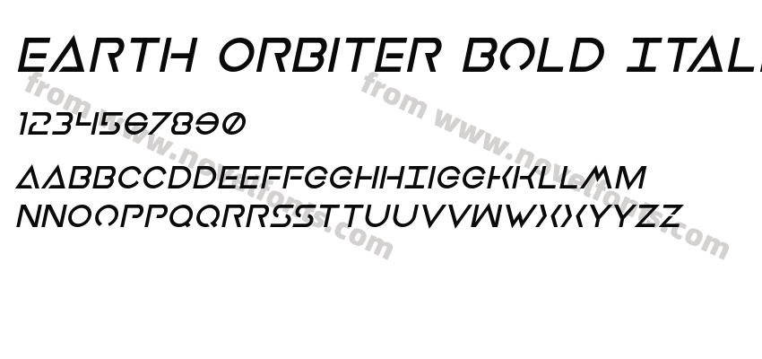 Earth Orbiter Bold ItalicPreview