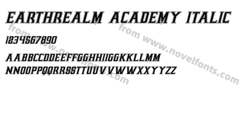 Earthrealm Academy ItalicPreview