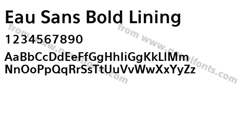 Eau Sans Bold LiningPreview